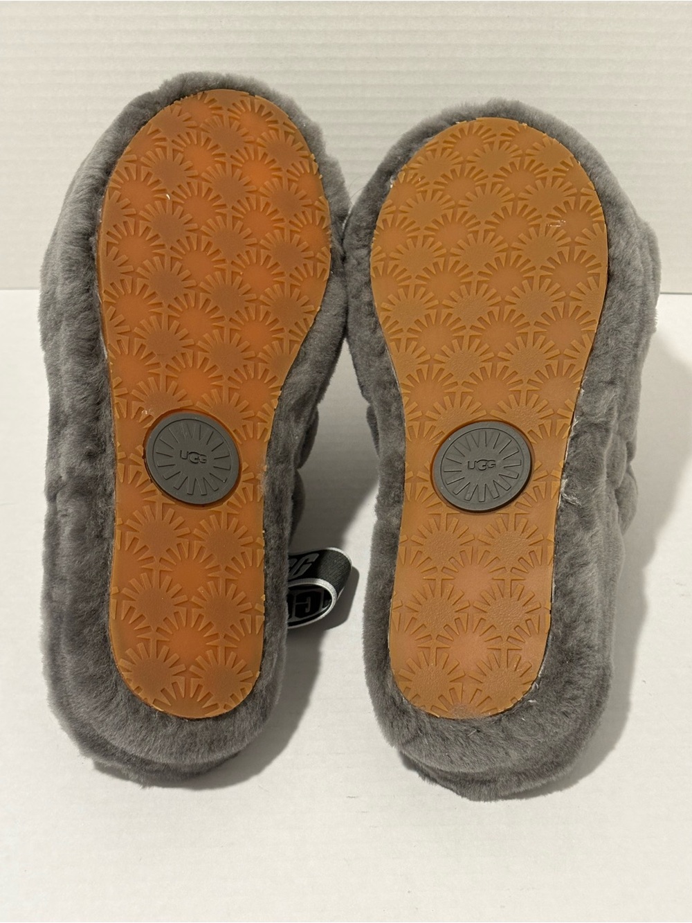UGG Fluff Yeah Slide Slippers Gray Cozy Loungewear Sheepskin - Picture 5 of 5